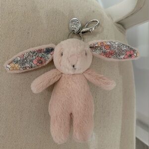 Retired Jellycat Blossom Blush Bunny Bag Charm NWOT Keychain Soft Plush Rare